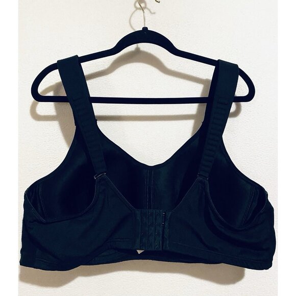 LIVI Sports Bra Womens 46DD Gray Black Max Support Underwire Wicking Workout - Picture 4 of 7